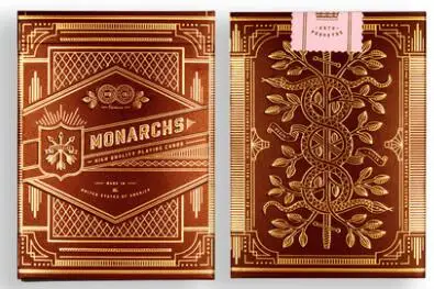 Красный 3 цвета Monarchs игральные карты 88*63 мм бумажные Волшебные категории покерные карты для профессионального волшебника - Цвет: Красный