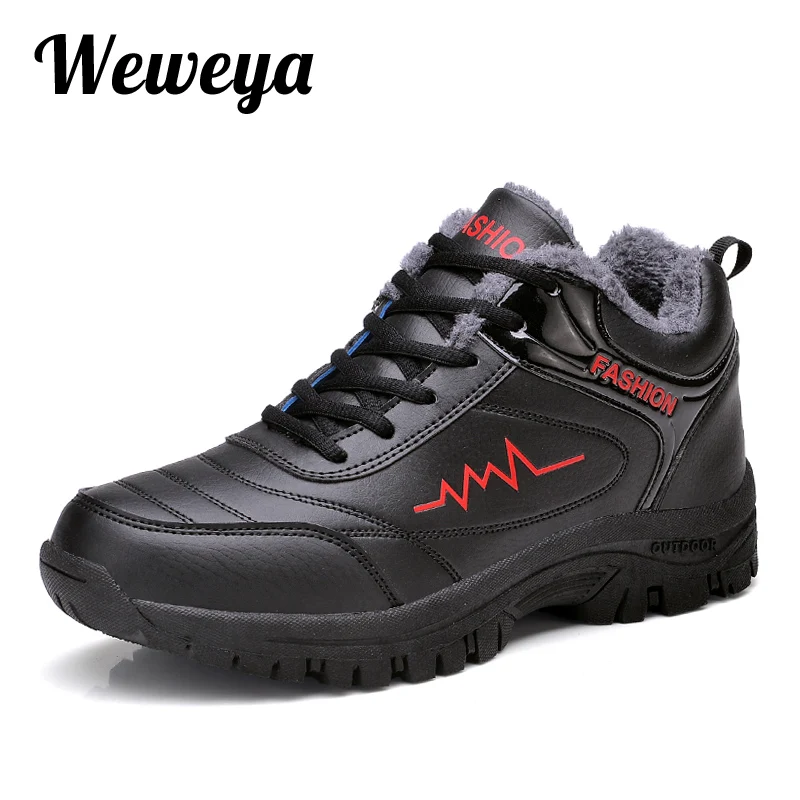 

fashionLeisure Mens Shoes Winter Ankle Boots Waterproof Men Snow Boots Warm Plush Boots Shockproof Sneakers Zapatos De Hombre