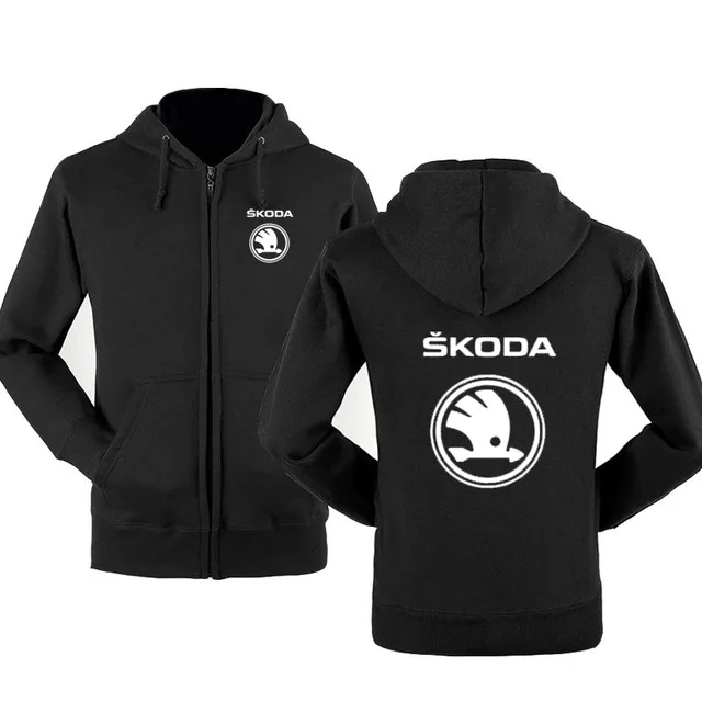 Новая мода для Skoda автомобиль логотип Толстовка толстовки для мужчин Толстовка весна осень флис хлопок куртка на молнии хип хоп Harajuku мужская одежда - Цвет: as picture