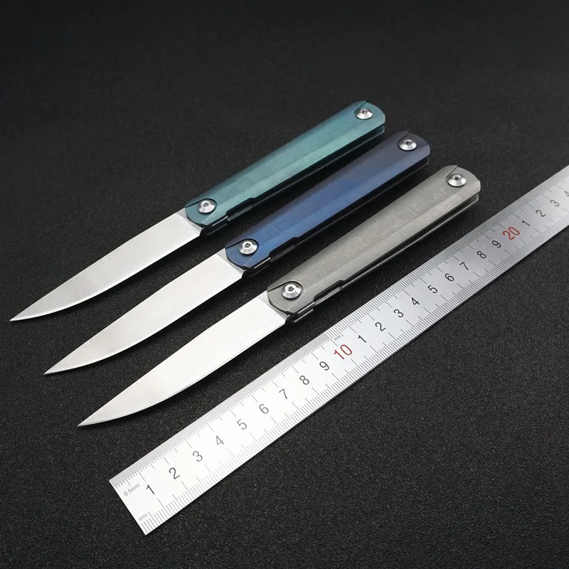 

New Style Outdoor Multi-functional Titanium Alloy Gentleman Knife S35VN Edge Ceramic Bearings Folding Knife Cross Border Supply