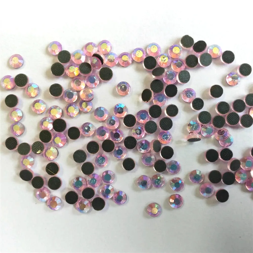 42 цвета на выбор! SS6 SS10 SS16 SS20 SS30 смешанные размеры DMC качественные стеклянные кристаллы горячей фиксации Стразы железные Стразы с бриллиантами - Цвет: Pink AB