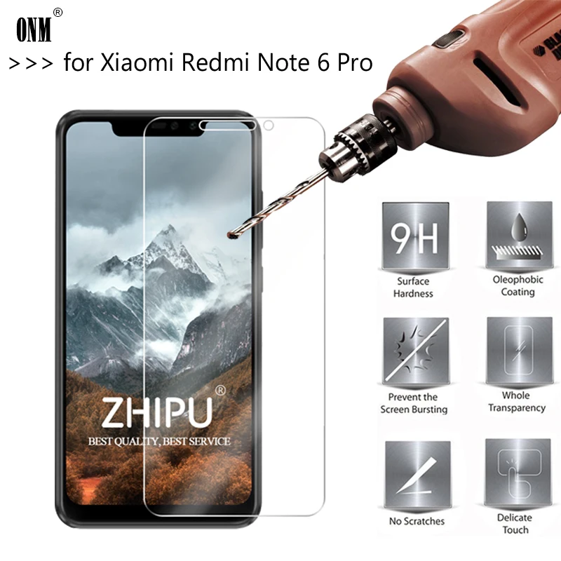 Закаленное стекло премиум класса 2.5D 0 26 мм 9H для Xiaomi Redmi Note 6 Pro Защитная пленка