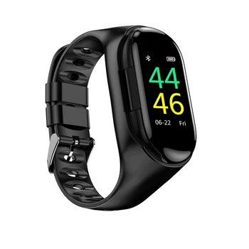 

M1AI Smart Watch With Bluetooth Earphone Heart Rate Monitor Smart Wristband Long Time Standby Sport Watch Men pk T89 T90