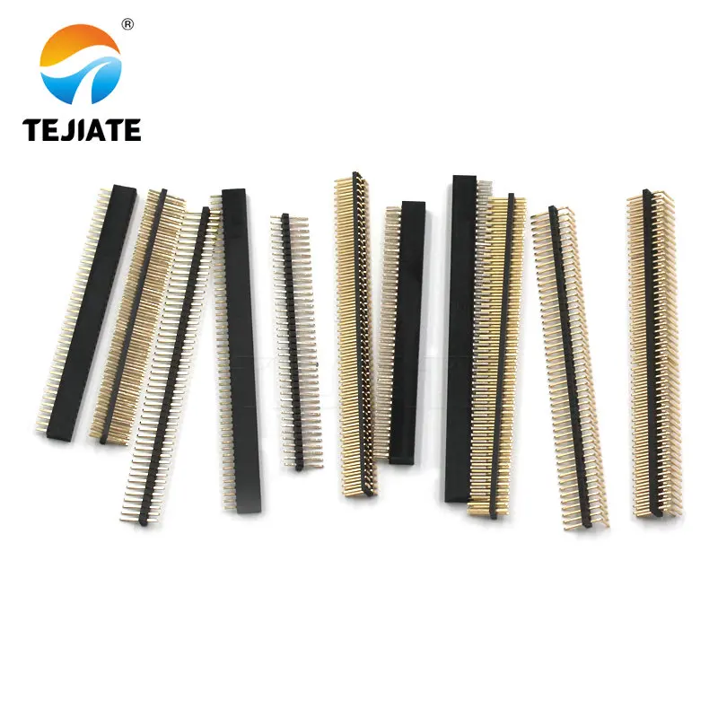 

1PCS 2x40P 1.27MM Double Row Straight Pin Gold Plated Row Female Header