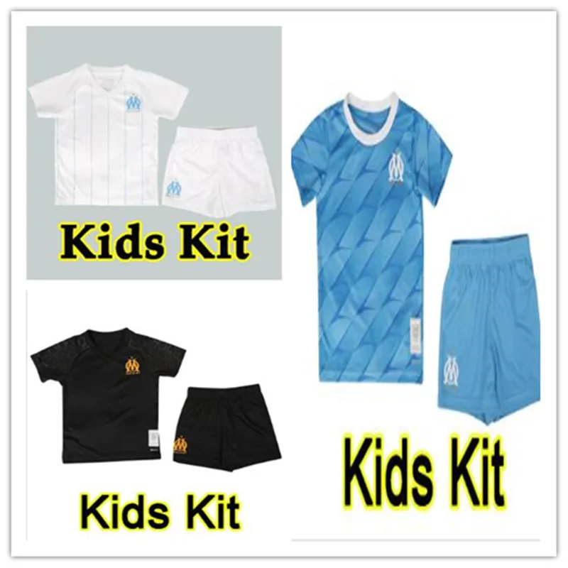 Детский комплект 19/20 Марсель футбольный Джерси Марсель Майо Пайет ангуиса гомис таувин Детский комплект футбольные футболки