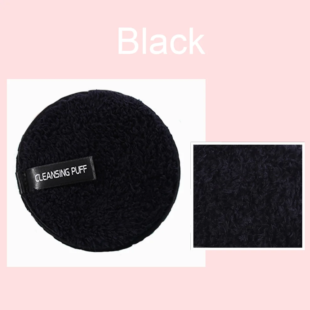 Black 1pcs 1/4/5/6/8/12 шт./компл. многоразовый мешок из бамбукового волокна; моющиеся патронов колодки средство для снятия макияжа с ватными тампонами Очищающая Подушечка Для лица инструмент - Цвет: Black 1pcs