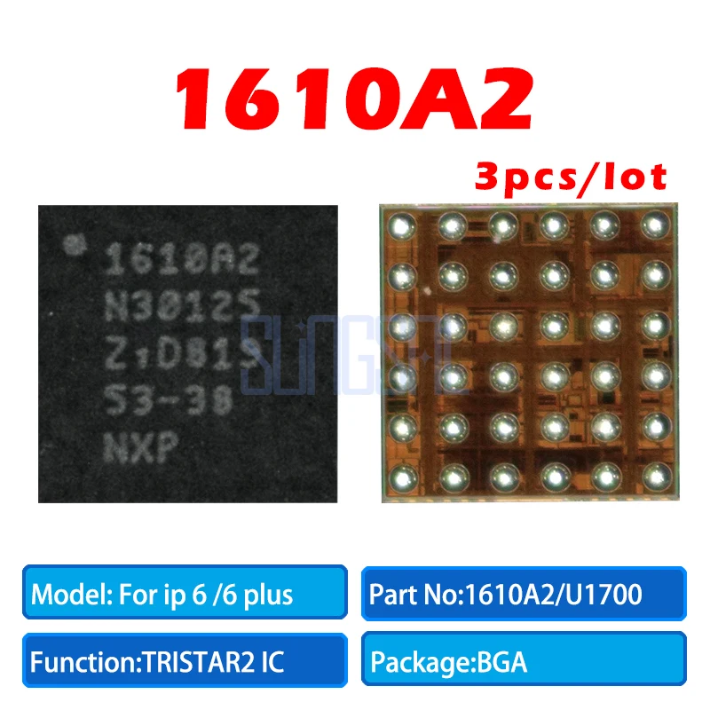 3 Pz/Lotto 100% Originale 1610A2 Caricabatterie Ricarica Ic Usb Ic Chip 36Pin Per Iphone 6 6Plus 6G U1700 U2