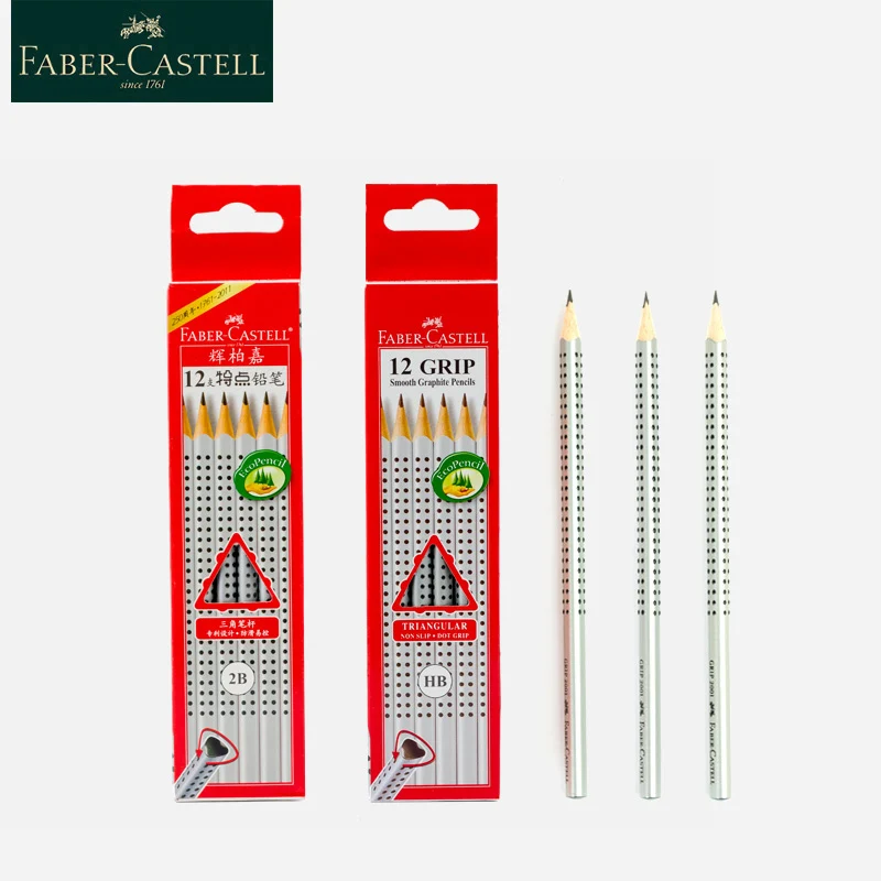 Треугольные карандаши Faber Castell 3170 12 шт. HB/2B стандартные креативные деревянные для