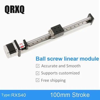 

Free return 100mm mobile table linear module ball screw with linear guide for printing
