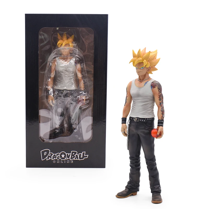 

Dragon Ball Z Tattoo Goku Anime Figure Super Saiyan Figurine PVC Action Figure DBZ Collection Model Toys Doll Gift 30CM
