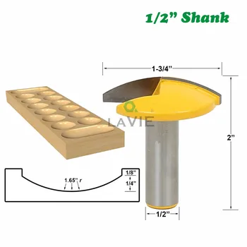 

12mm 1/2" Shank Milling Cutter 1-3/4" Wide Small Bowl Router Bit Woodwork 1.65" Radius Concave Radius Crown Woodworking MC03037