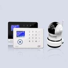 Сенсорная клавиатура wifi+ GSM охранная сигнализация с IP Camra