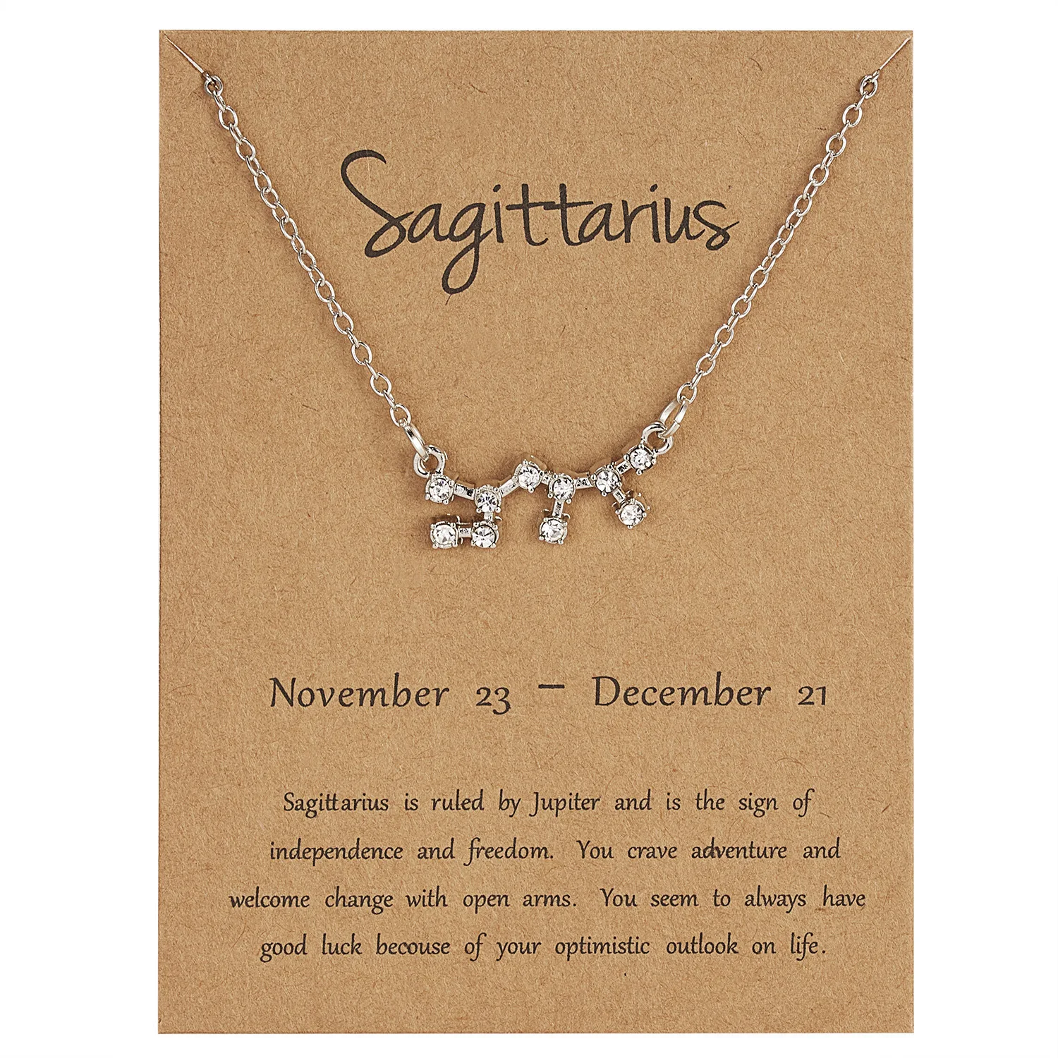 110-Sagittarius Модный знак зодиака 12 созвездий ожерелья подвески Шарм золотая цепочка-Чокер ожерелья для женщин ювелирные изделия горячая Распродажа Прямая поставка - Окраска металла: 110-Sagittarius