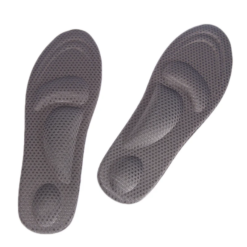 dark grey Мужские Стельки для плоскостопия, поддержка свода стопы, стелька из пены с эффектом памяти, стельки для обуви, удобные аксессуары MSJ99 - Цвет: dark grey