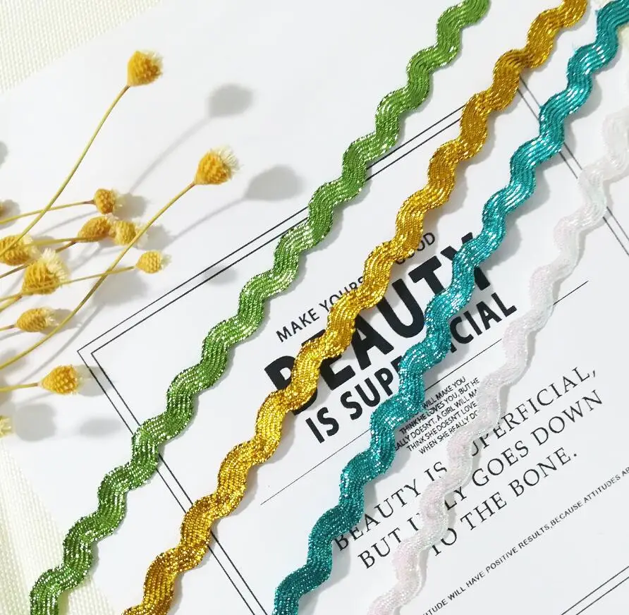 1Yards-Latest-Lace-Fabric-Applique-Gold-Lace-Ribbon-0-5cm-Guipure-Collar-White-Green-Blue-Lace