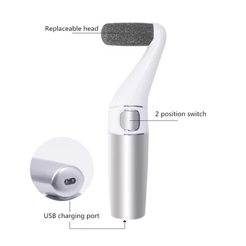 

Electronic Foot File Pedicure Tools for Heels Removes Dry Dead Hard Cracked Skin Grinding Foot USB Charge Electric Foot File