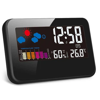 

Multifunctional Electronic Alarm Clock Digital LCD Time Temperature Humidity Display Calendar Backlight Table Digital Clock