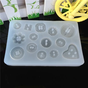 

Mini Love Button Pendant Craft DIY Transparent UV Resin Liquid Silicone Combination Molds for DIY Making Finding Accessories