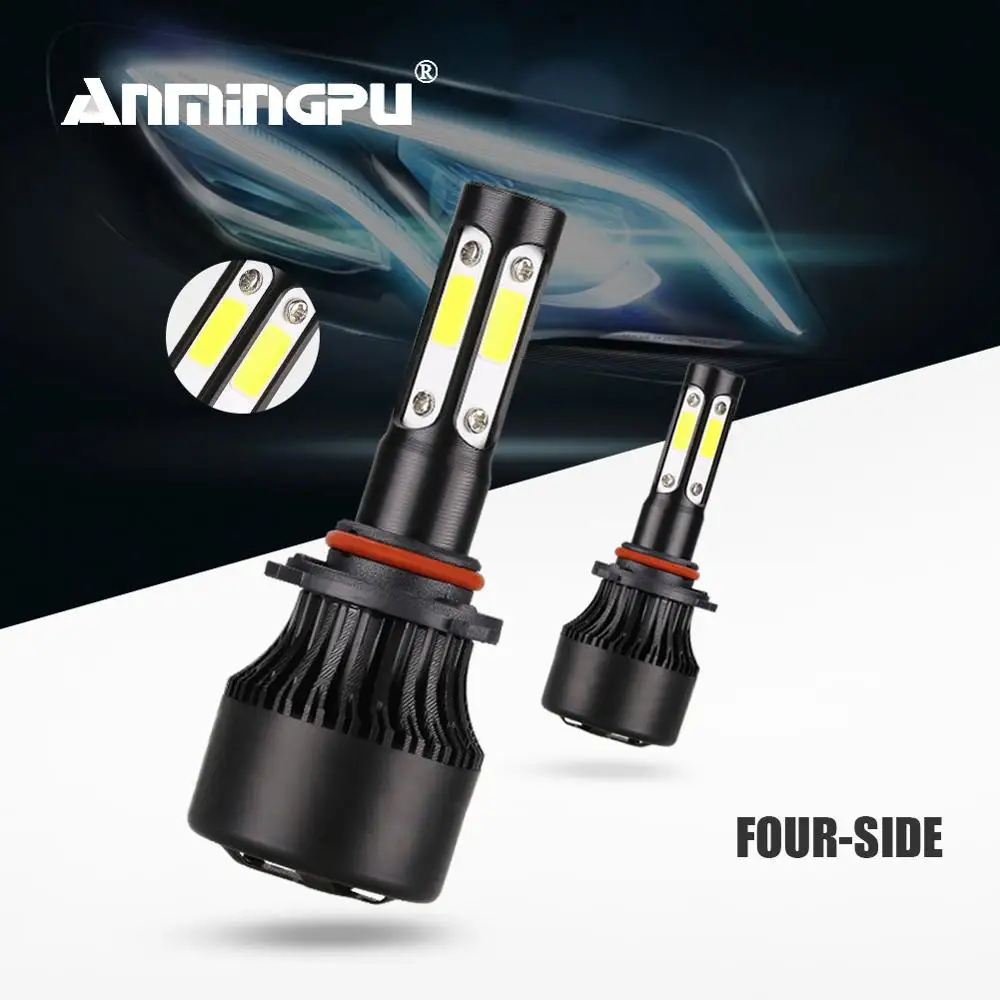 Светодиодная лампа Anmingpu 2x90 Вт 10000LM 9005 HB3 H4 H7 4 стороны H8 H9 H11 Led 9006 HB4 автомобильная