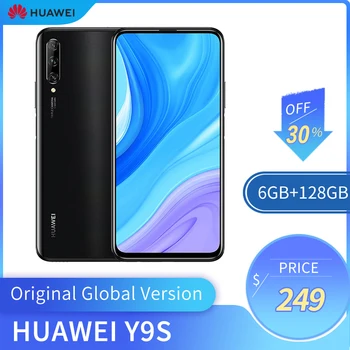 Перейти на Алиэкспресс и купить Оригинальная глобальная версия Huawei Y9s 6 ГБ + 128 Гб Смартфон 48 МП AI тройные камеры мобильный телефон 16 МП фронтальная камера 6,59 дюймсотовый телефон