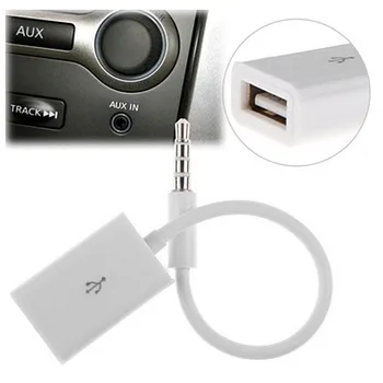 

HOT Male to Female Economic Male AUX Audio Plug JacK USB 2.0 Female Converter Cable Cord Car MP3