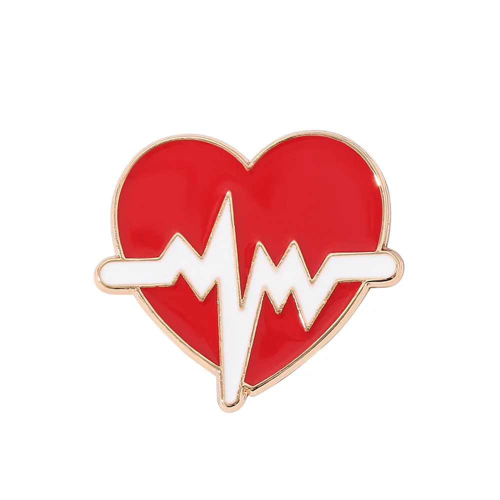 Elegant Heart-Shaped Medical Brooch Pin - Perfect