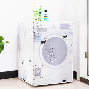 

Transparent Waterproof Washing Machine Cover Sunscreen Automatic Impeller Roller Dust for Drum 60*56*83cm