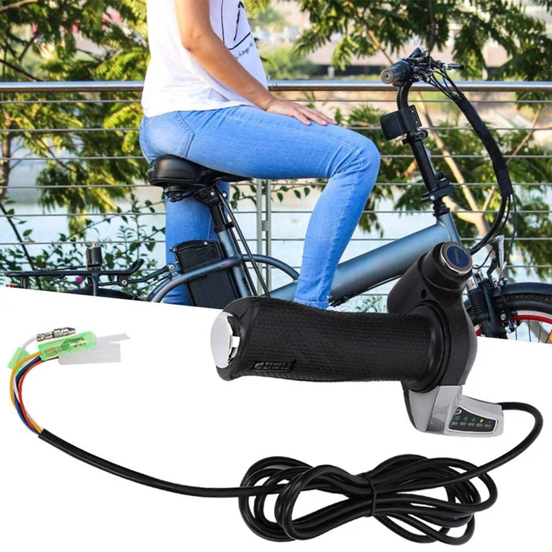 Bike Electric Motor Kit 36V 1000W Motor Brushed Speed Controller with Locking Throttle Twist Grip& Power Display for E-Bike Ele