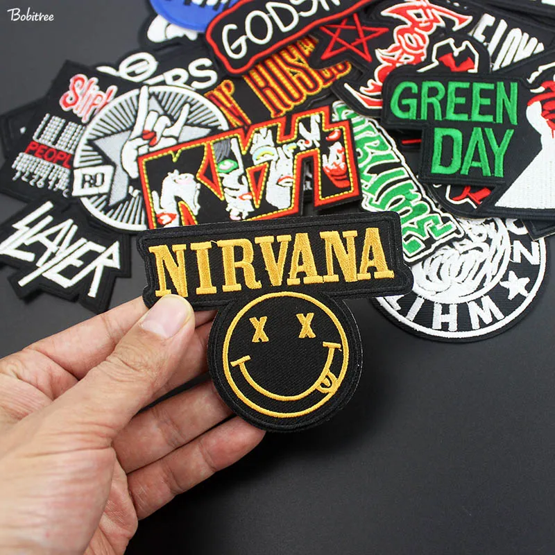 Rock Music Embroidered Patch Jacket Coat Clothing Iron On Applique