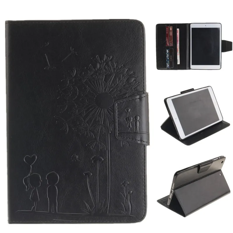 Retro Embossing Dandelion Lovers Case For Ipad Mini 2 Case for Ipad Mini For Ipad Mini 3 Mini 1 Magnet PU Leather Wallet Case (37)