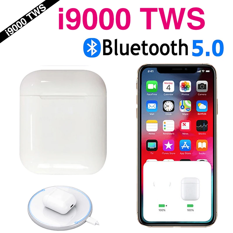 Новинка i9000 TWS Реплика всплывающие Bluetooth 5,0 беспроводные наушники гарнитура наушники для телефона PK i2000 i5000 i10000 i1000 TWS