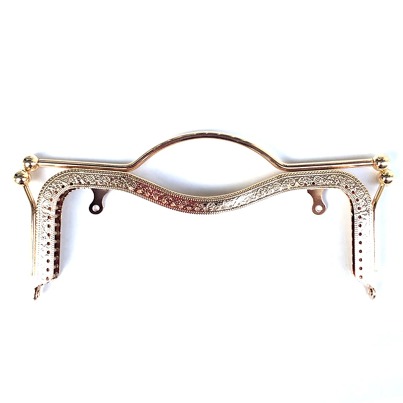 5Pcs M Purse Frames Clasps Lock Clutch Buckles Sewing Holes DIY Handbag Handle Luggage Bag Hardware Accessories 20/27cm