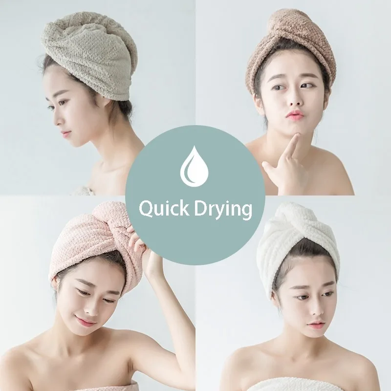 

Sunshine Magic Microfiber Hair Fast Drying Dryer Towel Bath Wrap Hat Quick Cap Turban Dry