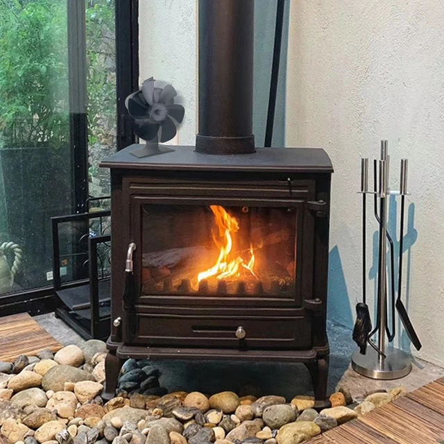 Metal Fireplace Fan Heat Powered Environment Friendly Stove Top Fan Quiet  ≤25db For Indoor Living Room Home Stove Accessory - Fireplace Parts -  AliExpress