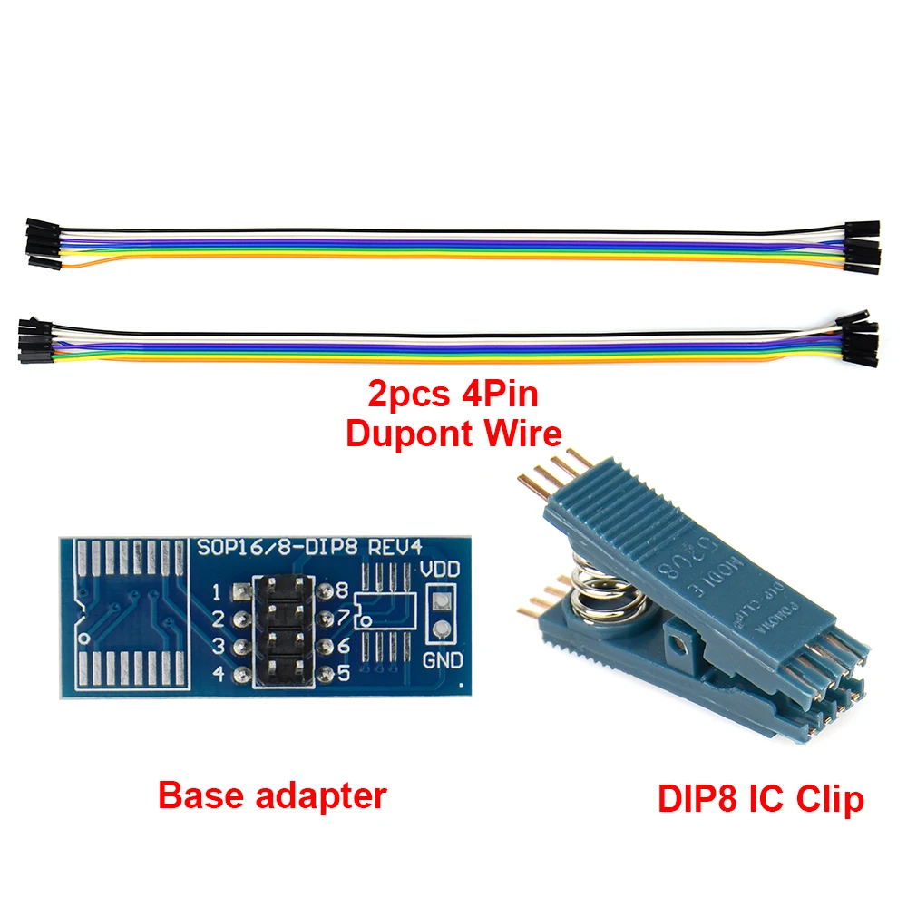 С программирующим тестирующим устройством клип SOIC 8 SOIC8 DIP8 DIP 8 Pin IC Инструменты чип Программирование Программа тест-зажим для TL866/EZP2019/RT508H