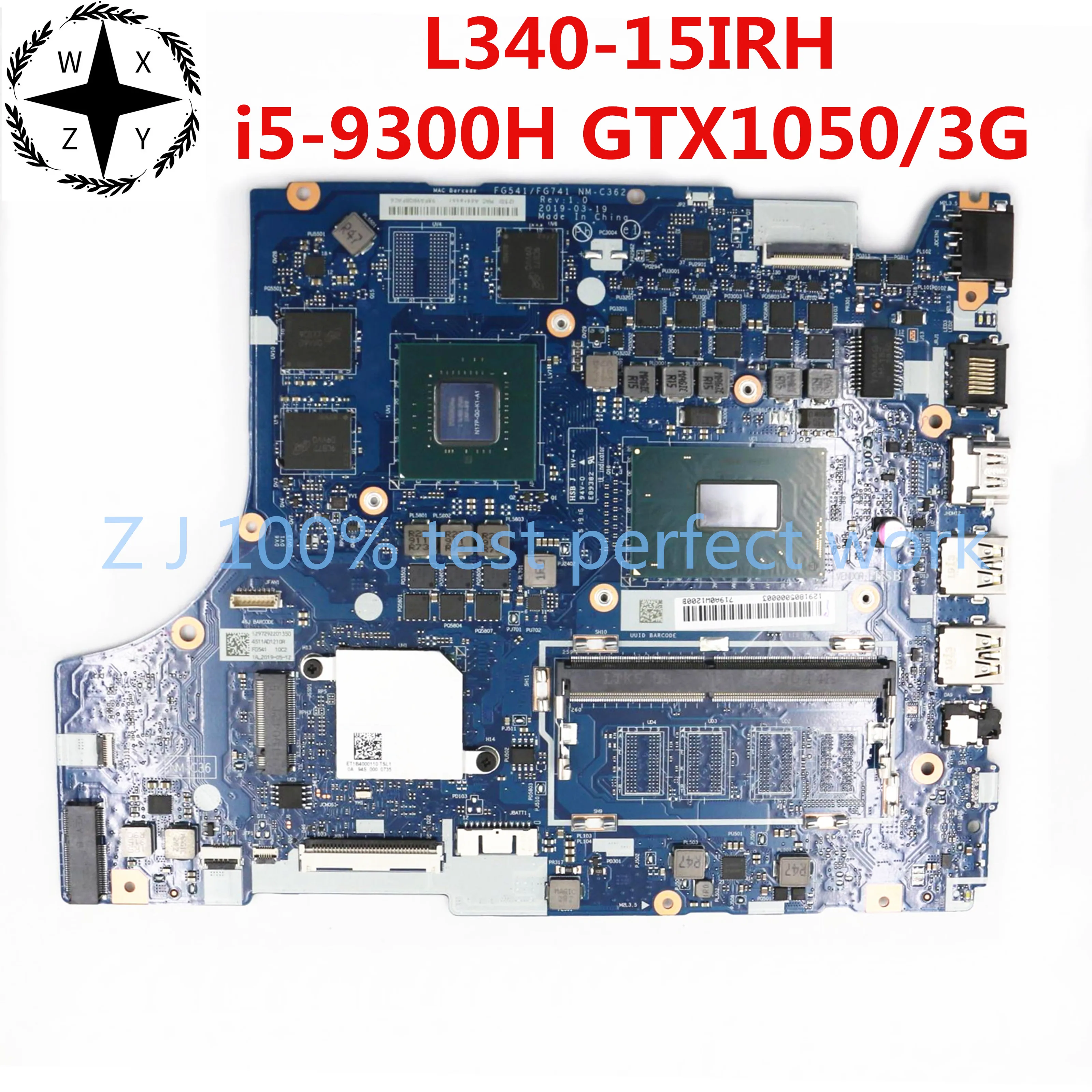 Original For Lenovo L340 15irh Laptop Motherboard With i5 9300H GTX1050/3G  5B20S42311 NM C362 MB 100% Tested Fast Ship|Laptop Motherboard| - AliExpress