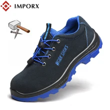 Рабочая защитная обувь для мужчин со стальным носком; Повседневные Дышащие уличные кроссовки; непромокаемые ботинки; удобные промышленные ботинки для мужчин