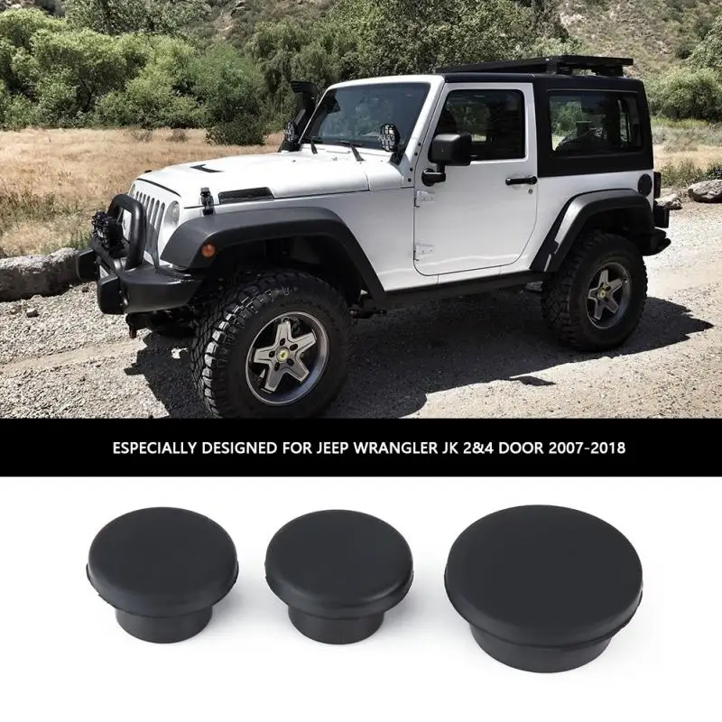 3pcs Tailgate Rubber Plug For Jeep Wrangler Jk 20072018 Spare Tire