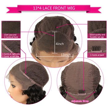 Green Color Lace Front Wigs With Baby Hair Loose Deep Wave Brazilian Remy Human Hair Wigs Pre Plucked Hairline 13*6 Frontal Wig 5
