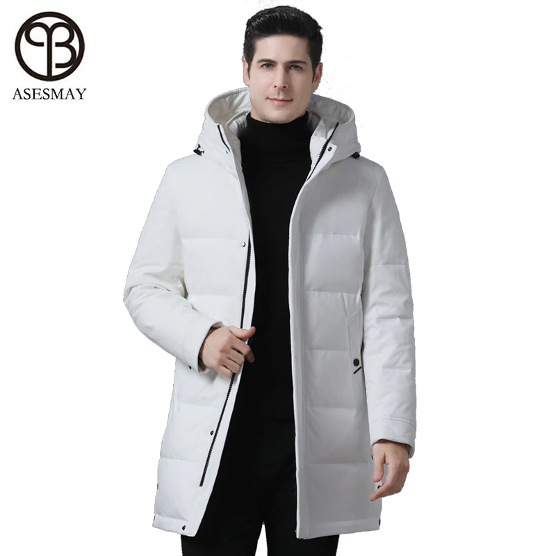 Новинка 2019 зимняя мужская куртка Asesmay Стильное мужское пальто плотная Теплая