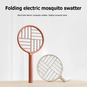 

Electric Mosquito Swatter Rechargeable LED Mute Bug Repeller USB Electric Zapper Insects Fly Bug Trap Killer Zapper