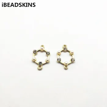 

New arrival! 25x17mm 100pcs Zinc Alloy Round Shape Connectors for Woman Necklace Earrings parts,hand Made Earrings Jewelry DIY