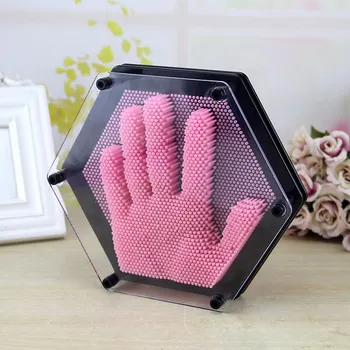 

Original 3D Pin Sculpture Print Clone Shape Needle Carving Shoumo Colorful Face Palm Model Gifts Pin Art Plastic Toys Kids Gifts