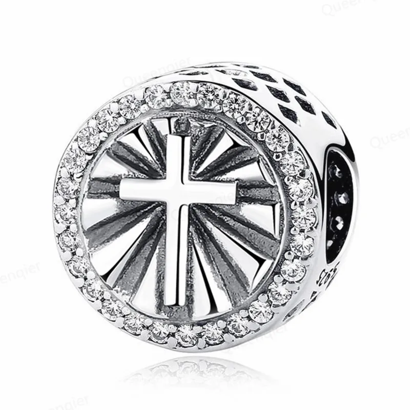 

925 Sterling Silver Charms With God European Bead Fit Pandora Bracelets Chain DIY Pendant Charm Beads Girl Women Jewelry Making