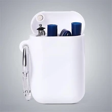 1 шт. портативная складная силиконовая Питьевая солома с чистящей щеточница Складная многоразовые соломинки изогнутые дорожные DA