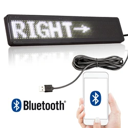 Novo bluetooth 23cm led sinal do carro smd mensagem de rolagem programável display led placa para a janela traseira do carro com ventosas dc5v