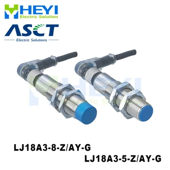 

LJ18A3-5-Z/AY-G LJ18A3-8-Z/AY-G 6-36VDC 3-wire NC PNP 300A M18 inductive proximity switch with 4-pin air plug cable