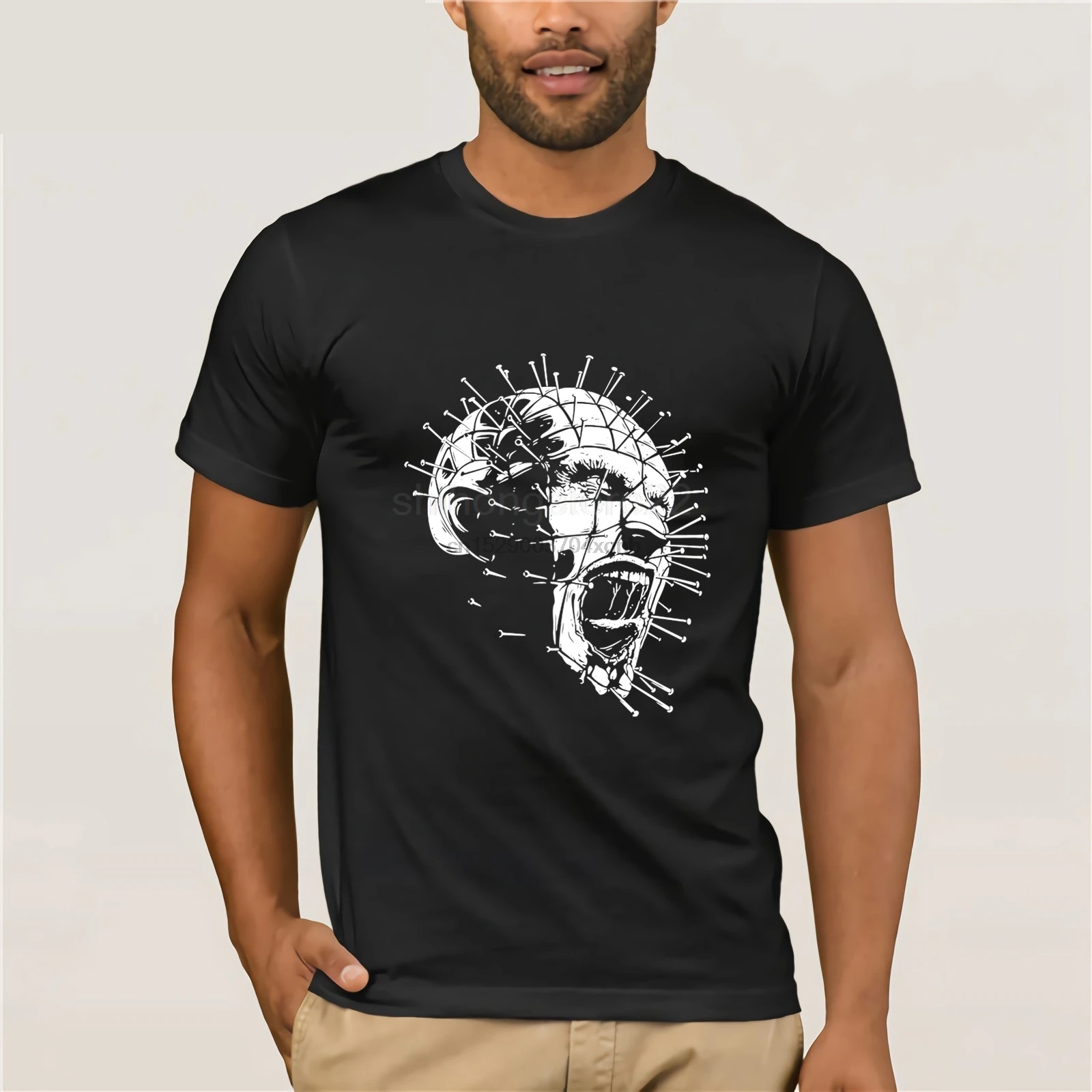 Hellraiser/футболка с принтом в виде ужасов простые футболки для парней домашняя