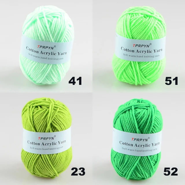 TPRPYN 12Pc Milk Cotton Yarn For Hand Knitting Acrylic Wool Knit