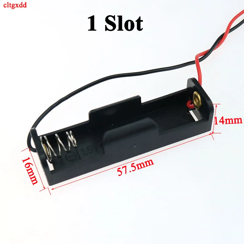 AA Battery Box Case Holder With Wire Leads Side By Side Battery Box Connecting Solder For 1.5V AA Batteries 1x 2x 3x 4x 5x 6x battery case battery storage case